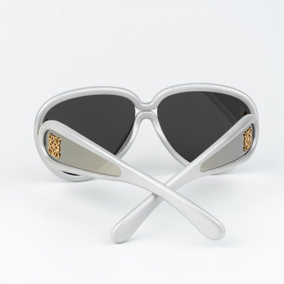 Loewe X PAULA'S IBIZA Women Sunglasses White Gold Mirror Pilot LW40132I 24C - Picture 6 of 11